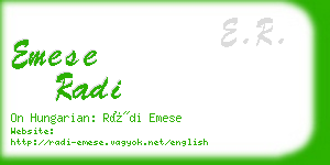 emese radi business card